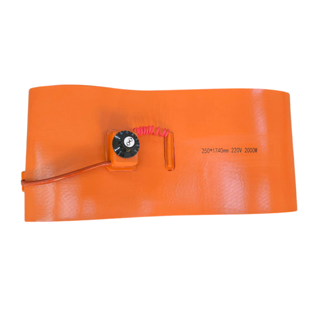 Силиконовый поясной нагреватель для бочки 200 л, 2 кВт (1740×250 мм)