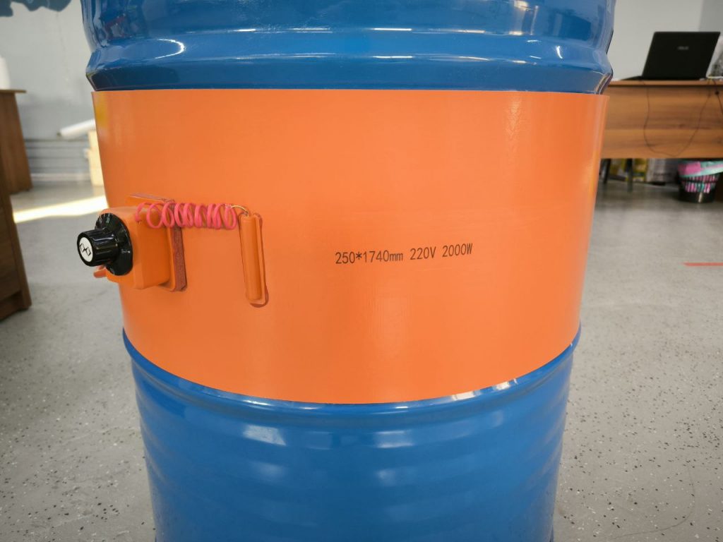 Силиконовый поясной нагреватель для бочки 200 л, 2 кВт (1740×250 мм)